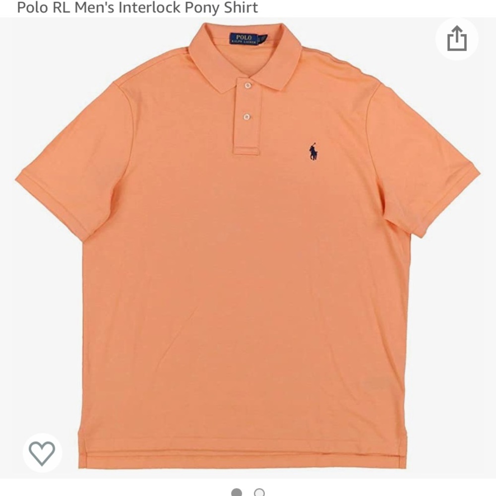 Polo Ralph Lauren orange mens interlock polo